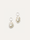 Baroque freshwater pearl 925 silver drop earrings by Kasa Himalaya